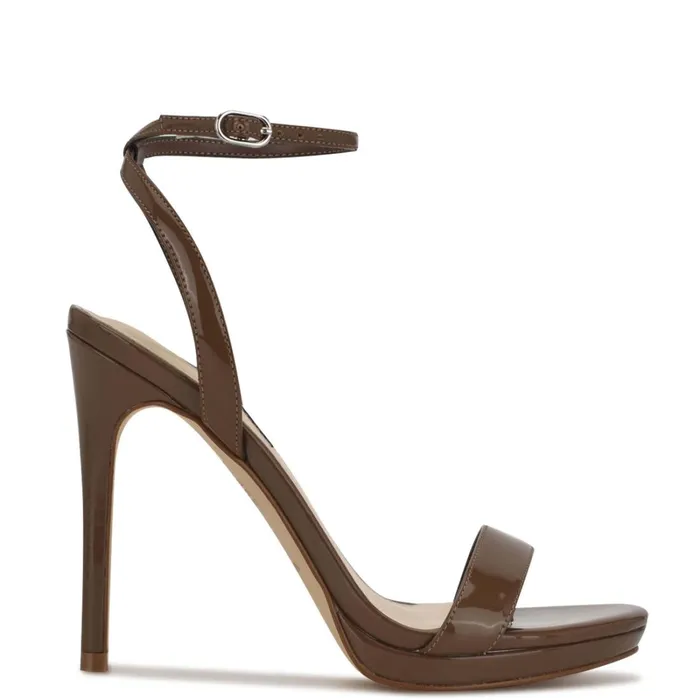 Loola Ankle Strap Sandals New Maple Women Nine West Heeled
