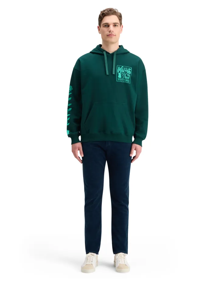LOOSE FIT ARTWORK HOODIE Cypress Green Men Scotch and Soda Sweatshirts and Hoodies