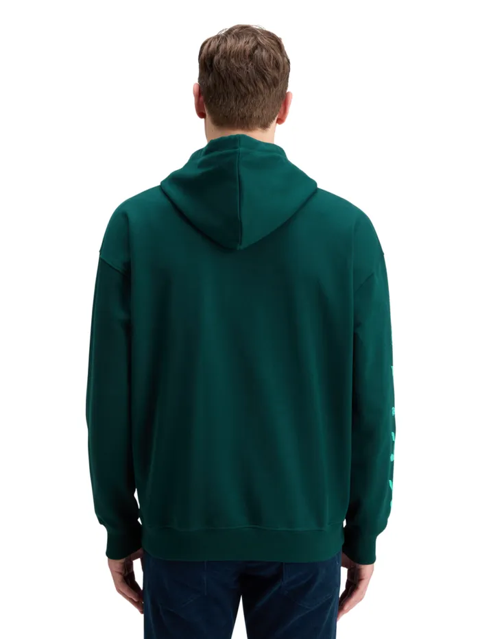 LOOSE FIT ARTWORK HOODIE Cypress Green Men Scotch and Soda Sweatshirts and Hoodies LOOSE FIT ARTWORK HOODIE Cypress Green Men Scotch and Soda Sweatshirts and Hoodies