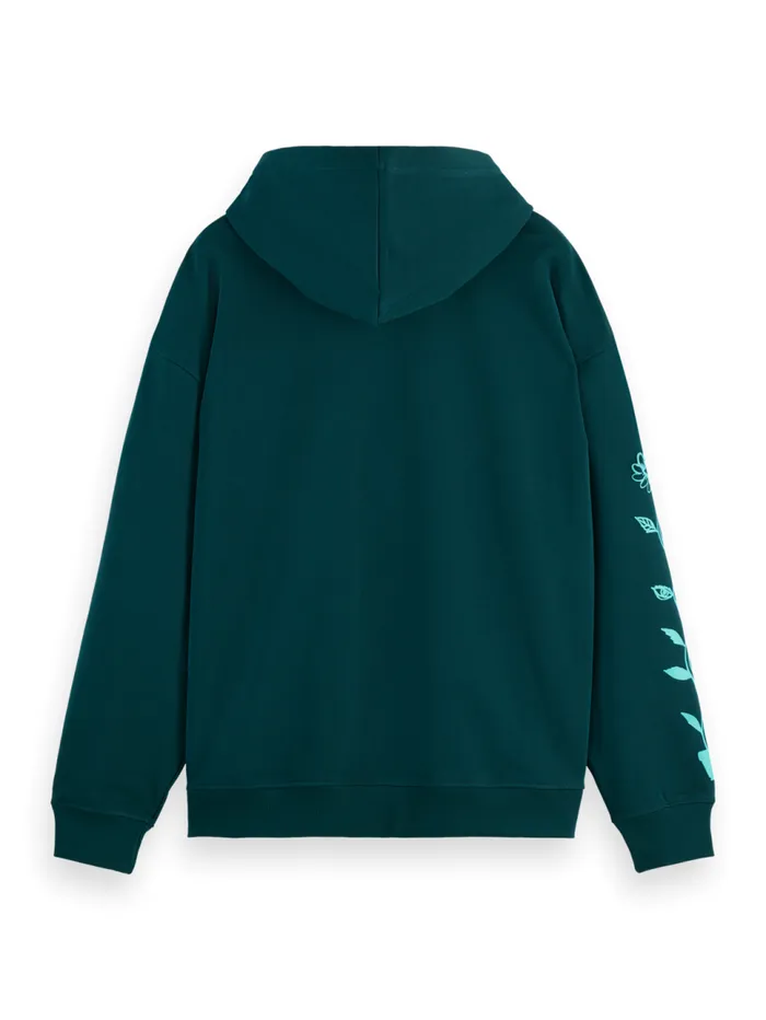LOOSE FIT ARTWORK HOODIE Cypress Green Men Scotch and Soda Sweatshirts and Hoodies LOOSE FIT ARTWORK HOODIE Cypress Green Men Scotch and Soda Sweatshirts and Hoodies