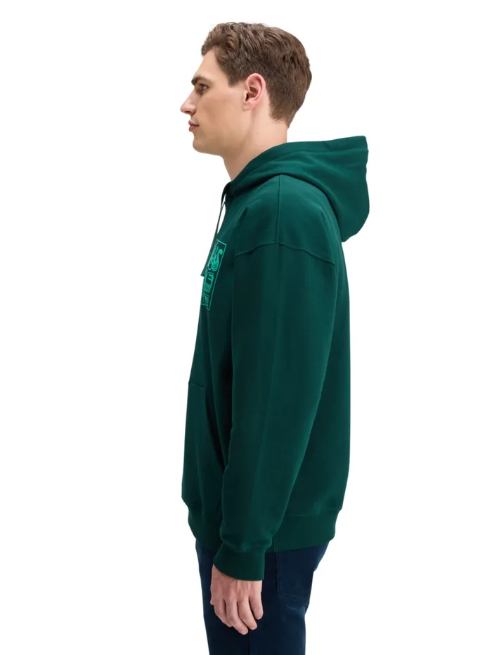 LOOSE FIT ARTWORK HOODIE Cypress Green Men Scotch and Soda Sweatshirts and Hoodies LOOSE FIT ARTWORK HOODIE Cypress Green Men Scotch and Soda Sweatshirts and Hoodies