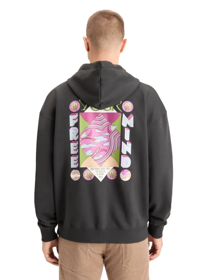 LOOSE FIT BACK ARTWORK HOODIE Vinyl Men Scotch and Soda Sweatshirts and Hoodies LOOSE FIT BACK ARTWORK HOODIE Vinyl Men Scotch and Soda Sweatshirts and Hoodies