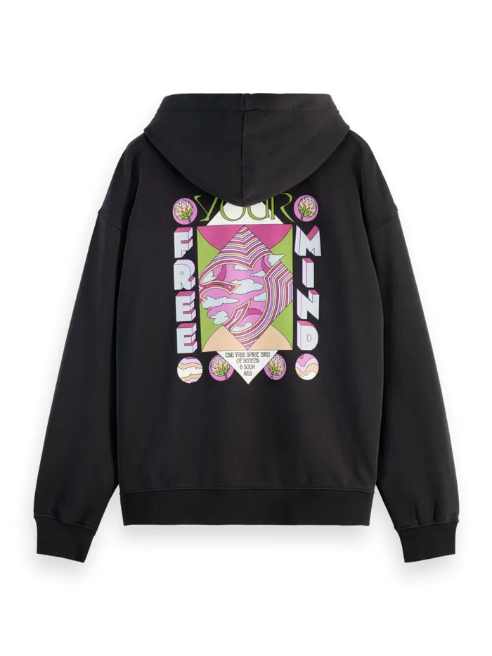 LOOSE FIT BACK ARTWORK HOODIE Vinyl Men Scotch and Soda Sweatshirts and Hoodies LOOSE FIT BACK ARTWORK HOODIE Vinyl Men Scotch and Soda Sweatshirts and Hoodies