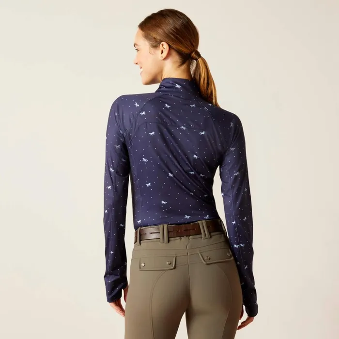 Lowell 20 14 Zip Baselayer Navy Ditsy Women Ariat TShirts and Tops Lowell 20 14 Zip Baselayer Navy Ditsy Women Ariat TShirts and Tops