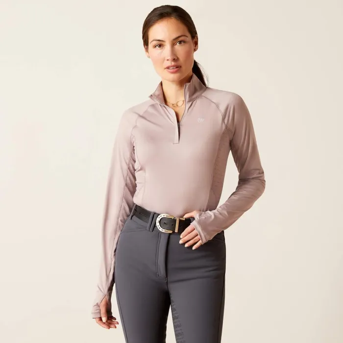 Lowell 20 14 Zip Baselayer Quail Women Ariat TShirts and Tops