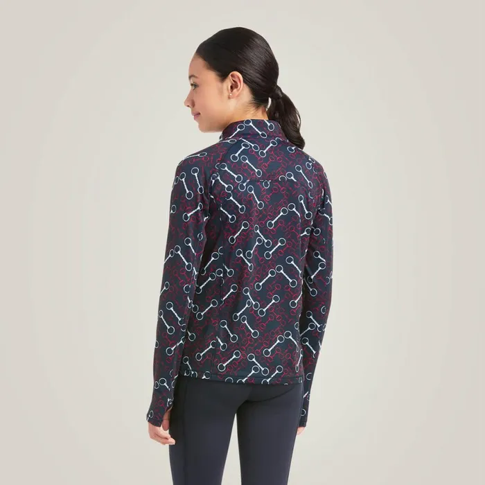 Lowell 20 14 Zip Baselayer Team Print Kids Ariat English Riding Clothing