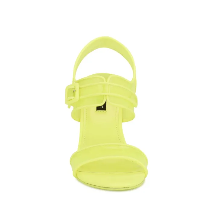 Lucile Clear Strappy Sandals Yellow Women Nine West Heeled Lucile Clear Strappy Sandals Yellow Women Nine West Heeled