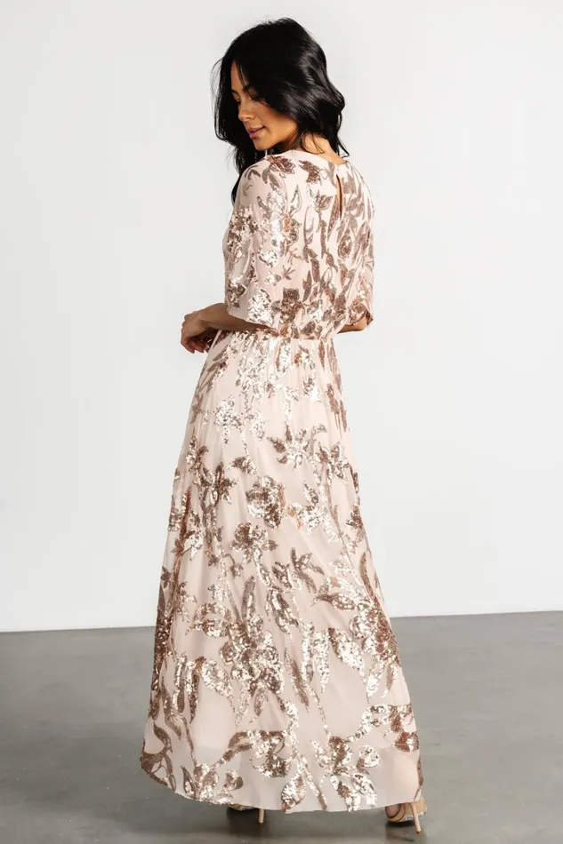 Lucy Sequin Dress Rose Gold Women Baltic Born Mother Of The Bride Lucy Sequin Dress Rose Gold Women Baltic Born Mother Of The Bride