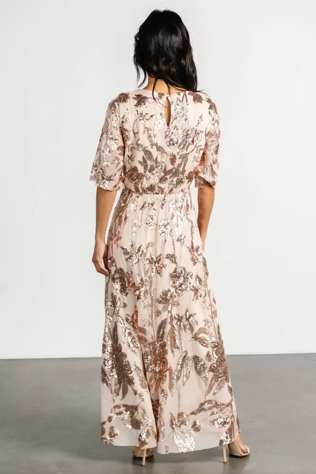 Lucy Sequin Dress Rose Gold Women Baltic Born Mother Of The Bride Lucy Sequin Dress Rose Gold Women Baltic Born Mother Of The Bride