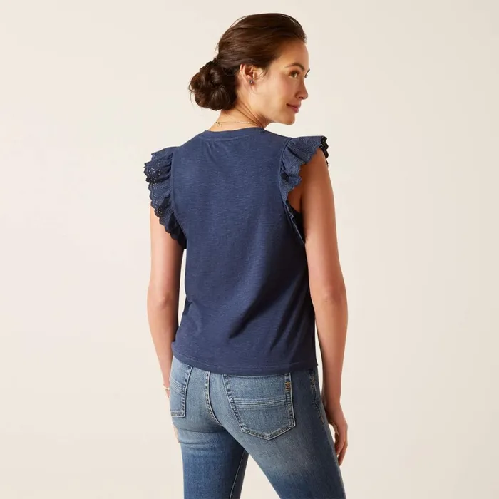 Ludlow Top Navy Women Ariat TShirts and Tops Ludlow Top Navy Women Ariat TShirts and Tops