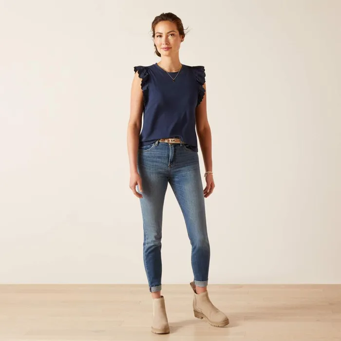 Ludlow Top Navy Women Ariat TShirts and Tops Ludlow Top Navy Women Ariat TShirts and Tops