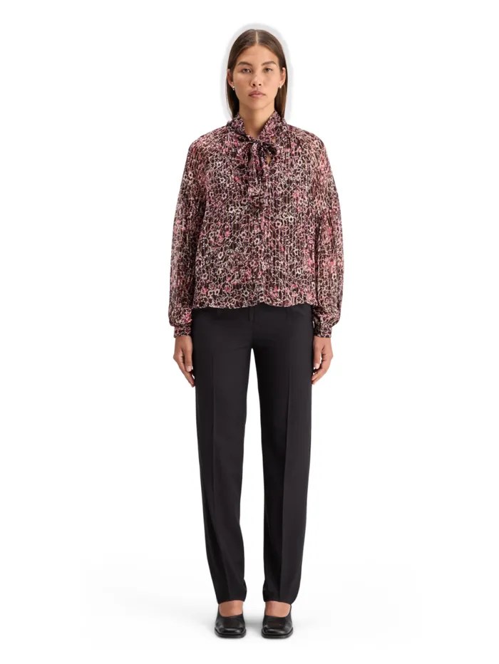 LUREX TOP WITH BOW NECK Evening Black Women Scotch and Soda Blouses and Shirts LUREX TOP WITH BOW NECK Evening Black Women Scotch and Soda Blouses and Shirts