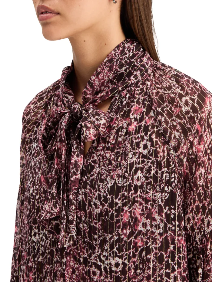 LUREX TOP WITH BOW NECK Evening Black Women Scotch and Soda Blouses and Shirts LUREX TOP WITH BOW NECK Evening Black Women Scotch and Soda Blouses and Shirts