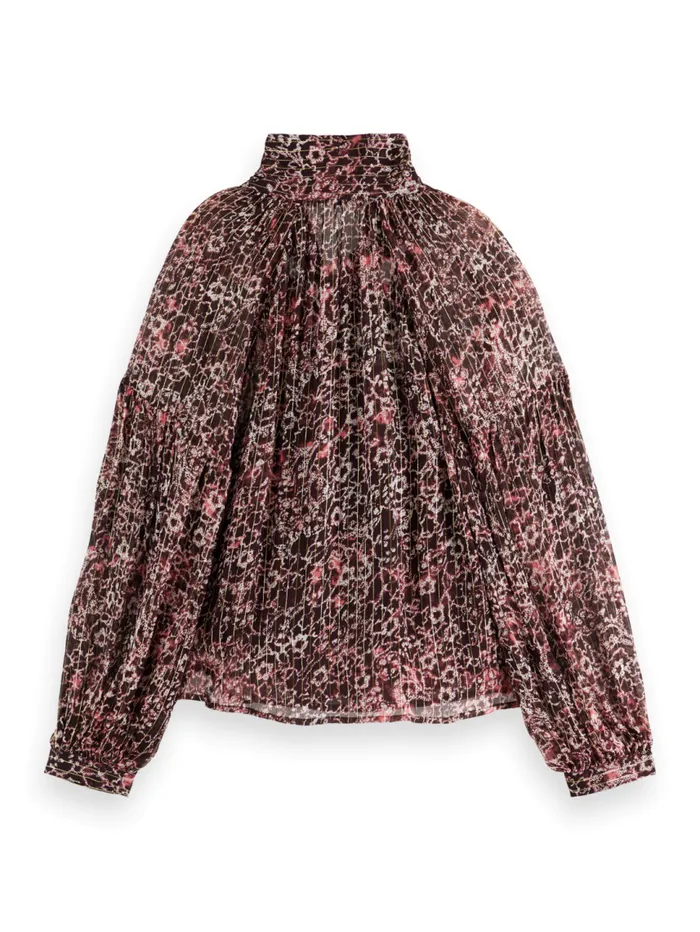 LUREX TOP WITH BOW NECK Evening Black Women Scotch and Soda Blouses and Shirts LUREX TOP WITH BOW NECK Evening Black Women Scotch and Soda Blouses and Shirts