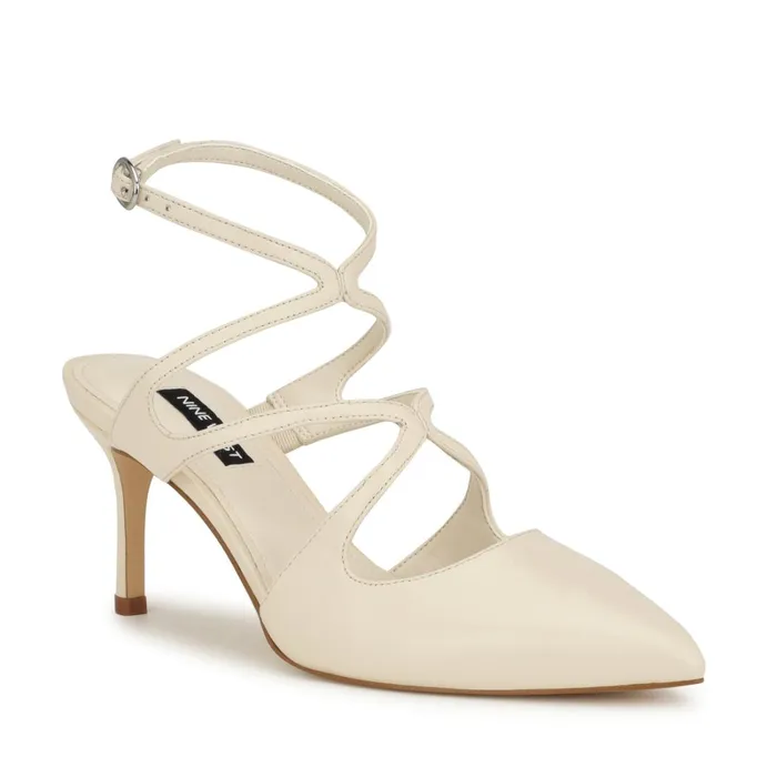 Maes Dress Pumps Ivory Leather Women Nine West Pumps Maes Dress Pumps Ivory Leather Women Nine West Pumps