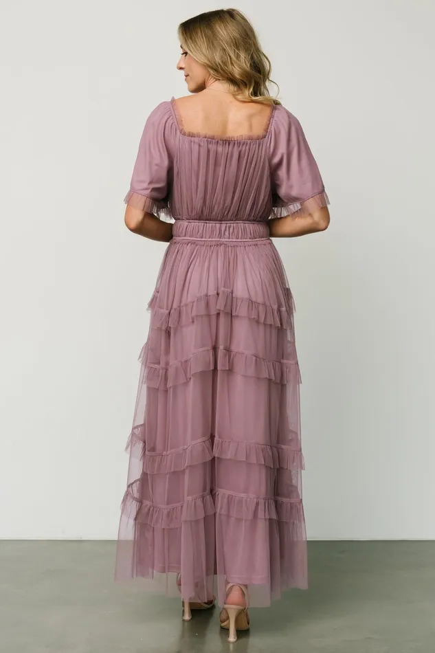 Magdalena Tulle Maxi Dress Dusty Orchid Women Baltic Born Maxi Dresses