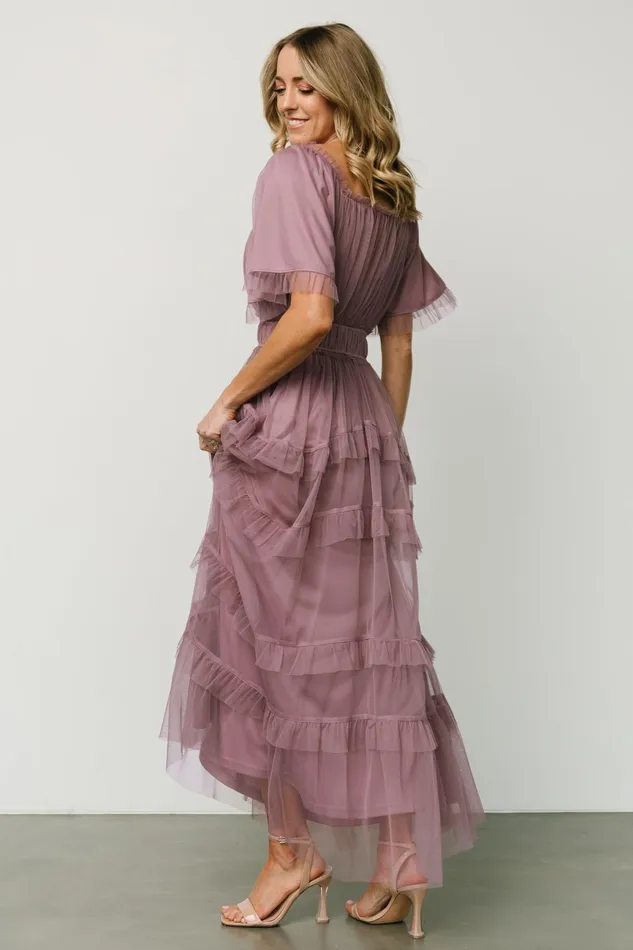 Magdalena Tulle Maxi Dress Dusty Orchid Women Baltic Born Maxi Dresses