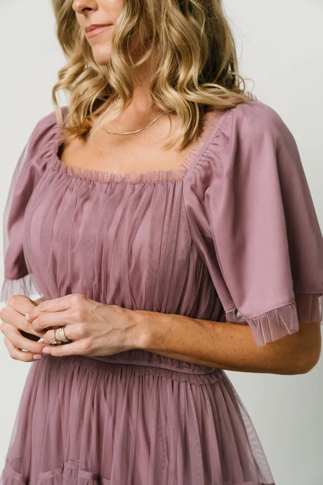 Magdalena Tulle Maxi Dress Dusty Orchid Women Baltic Born Maxi Dresses