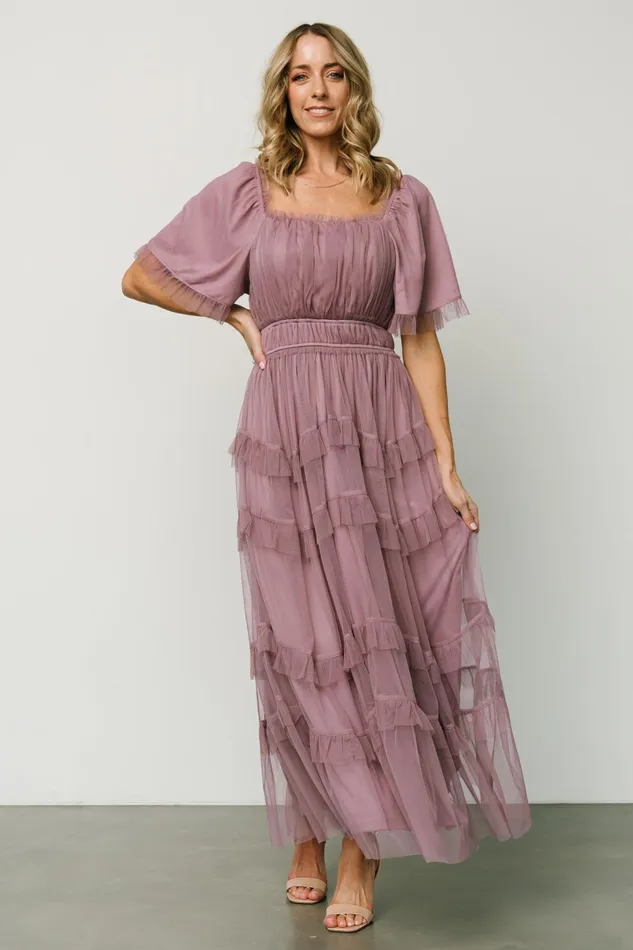 Magdalena Tulle Maxi Dress Dusty Orchid Women Baltic Born Maxi Dresses