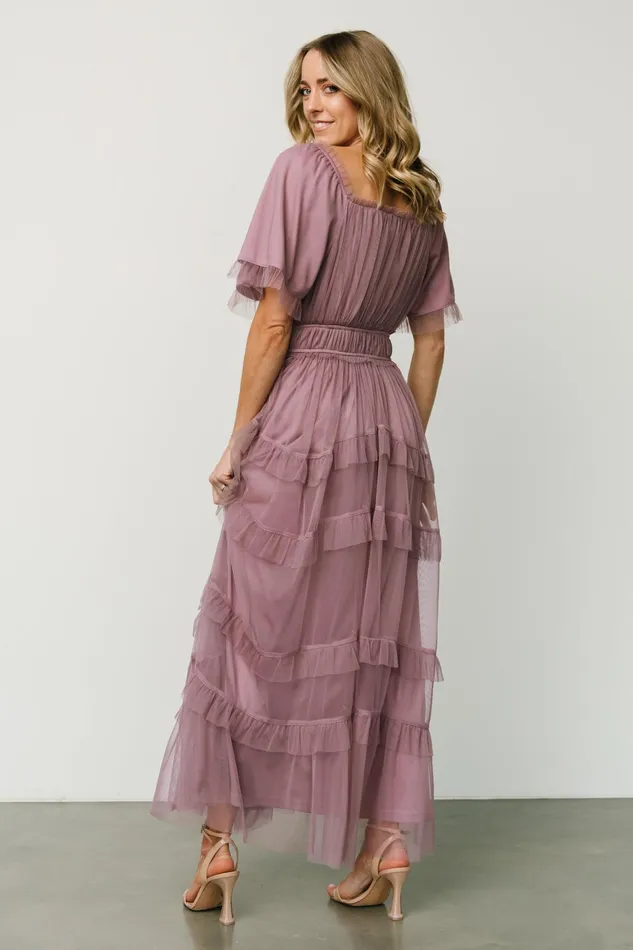 Magdalena Tulle Maxi Dress Dusty Orchid Women Baltic Born Maxi Dresses