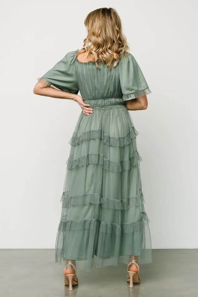 Magdalena Tulle Maxi Dress Eucalyptus Women Baltic Born Maxi Dresses Magdalena Tulle Maxi Dress Eucalyptus Women Baltic Born Maxi Dresses