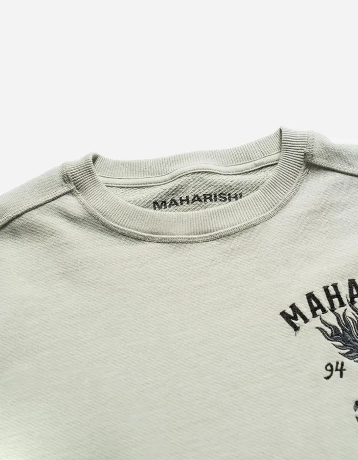 Maharishi Crew Sweats 5248 Dragon Map Vintage Crew Sweat Sage 8211 Men