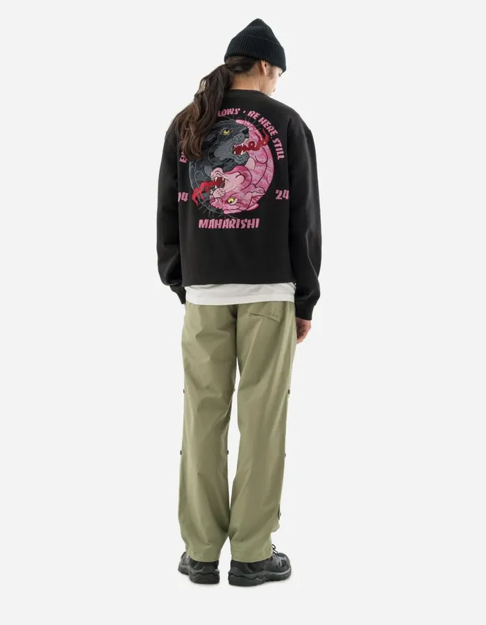 Maharishi Crew Sweats 5311 Duality Panther Crew Sweat Black 8211 Men
