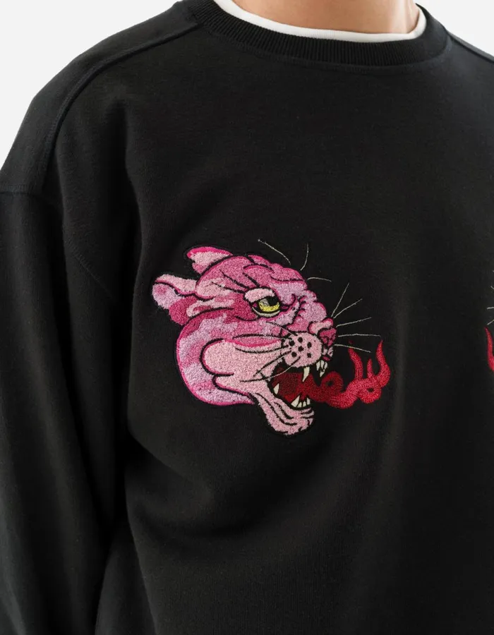 Maharishi Crew Sweats 5311 Duality Panther Crew Sweat Black 8211 Men