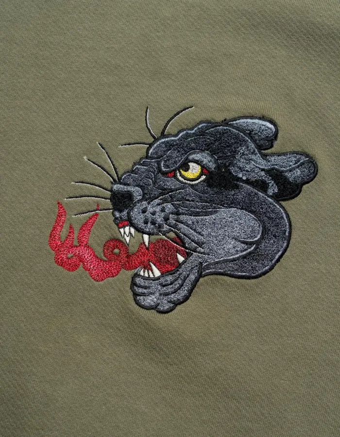 Maharishi Crew Sweats 5311 Duality Panther Crew Sweat Olive OG107F 8211 Men