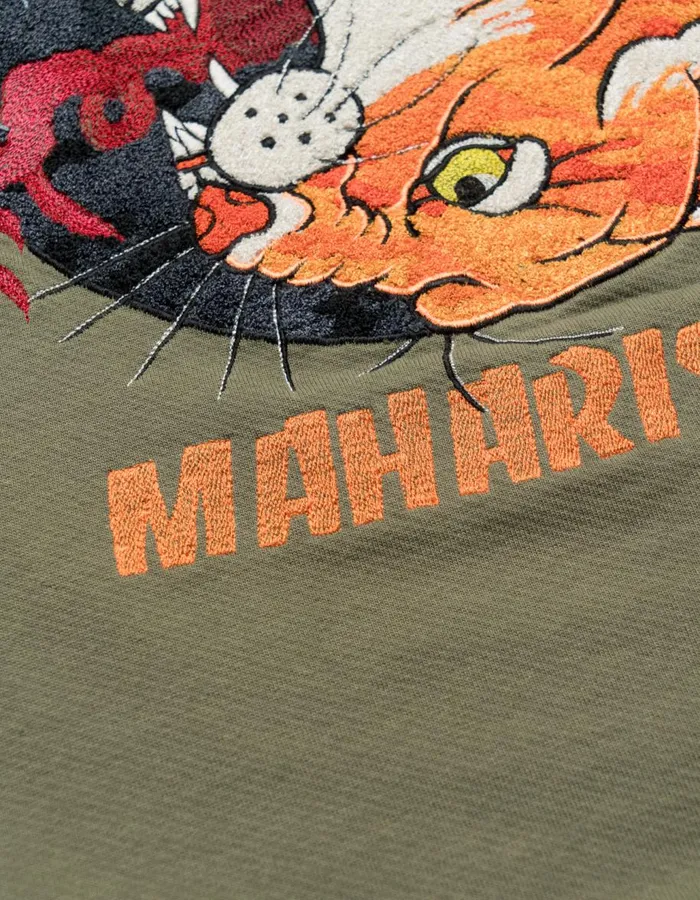 Maharishi Crew Sweats 5311 Duality Panther Crew Sweat Olive OG107F 8211 Men