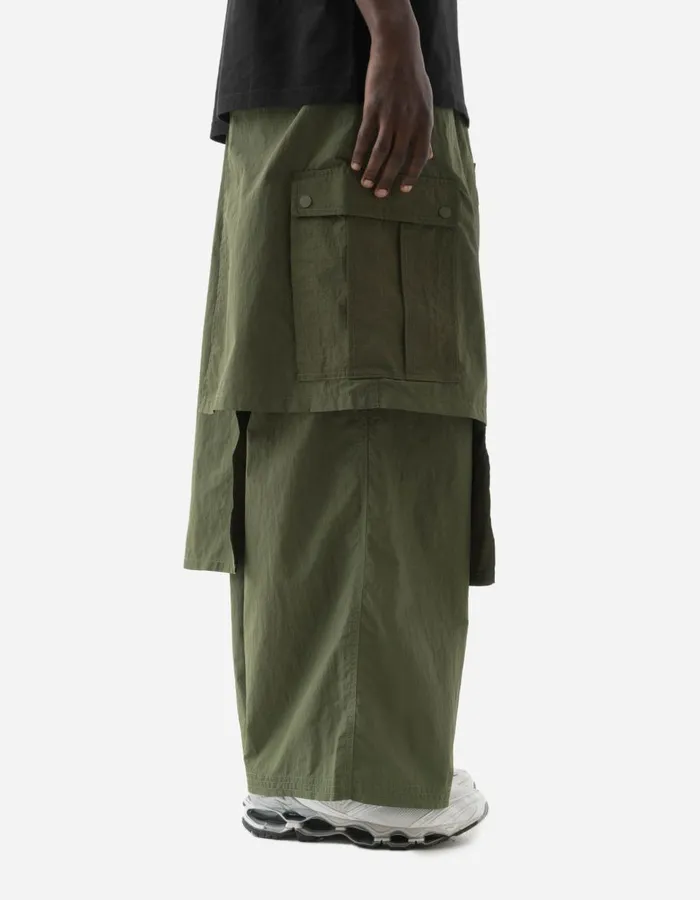 Maharishi Hakama Pants 5283 Asym Cargo Hakama Pants WR Olive 8211 Men