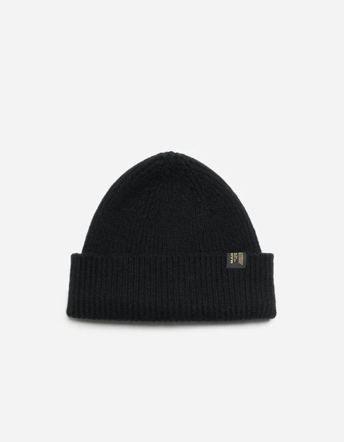 Maharishi Hats 9153 Wool MILTYPE Beanie Black 8211 Men