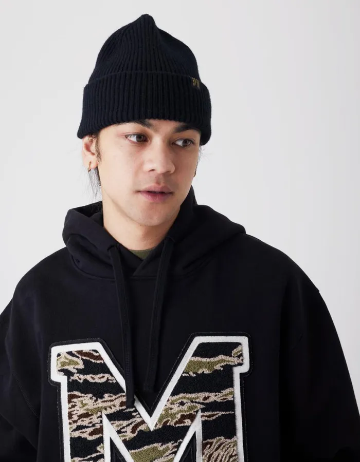 Maharishi Hats 9153 Wool MILTYPE Beanie Black 8211 Men