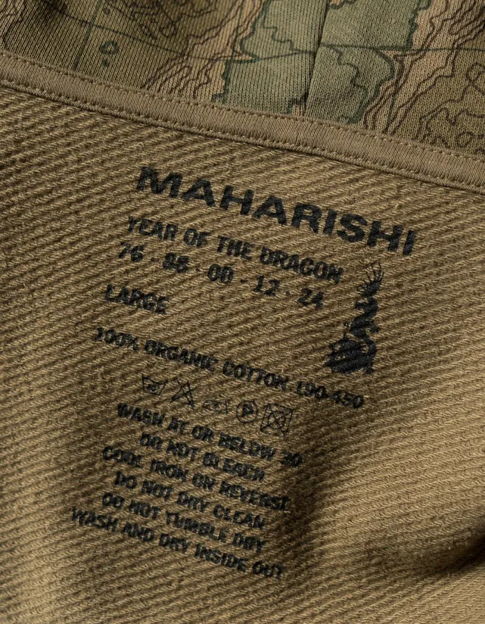 Maharishi Hooded Sweats 5228 Contour Hooded Sweat Desert 8211 Men