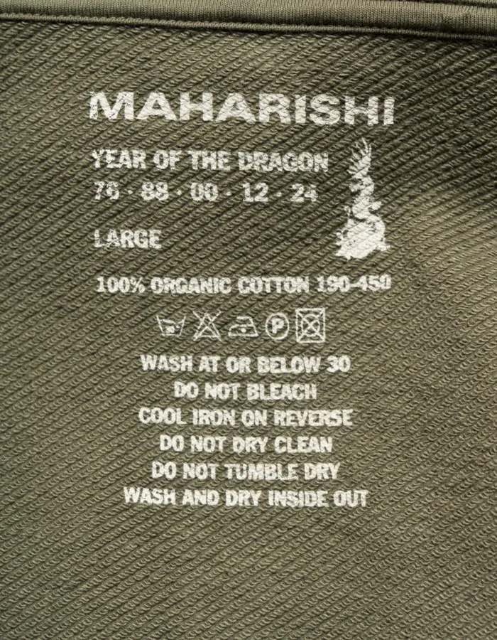 Maharishi Hooded Sweats 5321 Peace Dove Hooded Sweat Olive OG107F 8211 Men