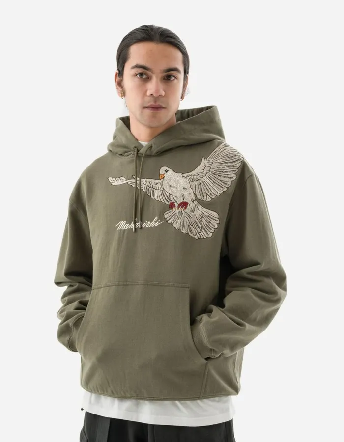 Maharishi Hooded Sweats 5321 Peace Dove Hooded Sweat Olive OG107F 8211 Men