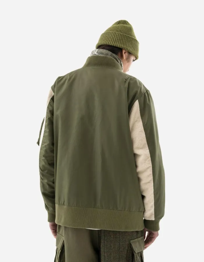 Maharishi Kimonos 5257 Fleece CWU Flight Kimono OliveEcru 8211 Men
