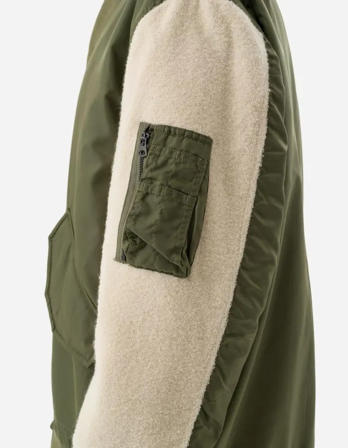 Maharishi Kimonos 5257 Fleece CWU Flight Kimono OliveEcru 8211 Men