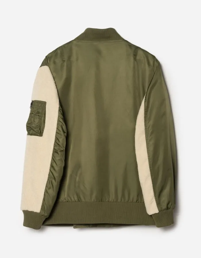 Maharishi Kimonos 5257 Fleece CWU Flight Kimono OliveEcru 8211 Men