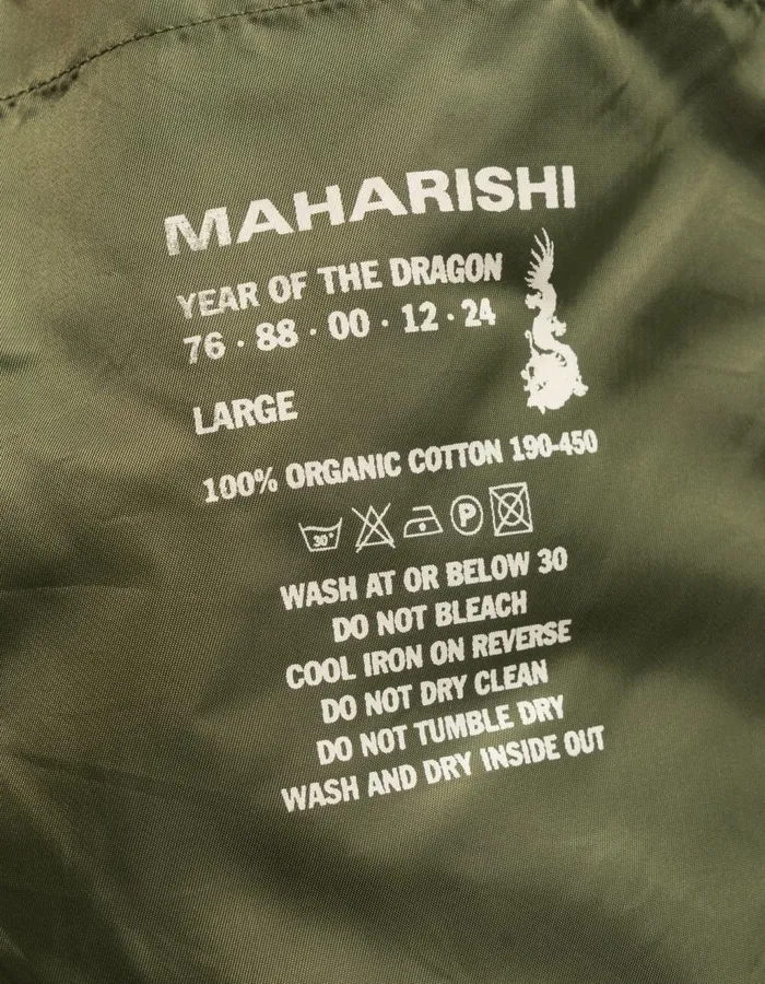 Maharishi Kimonos 5257 Fleece CWU Flight Kimono OliveEcru 8211 Men