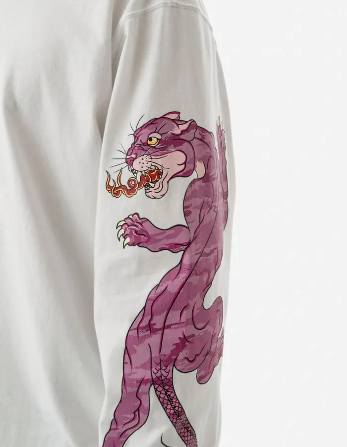 Maharishi Long Sleeve TShirts 1387 Duality Panther LS TShirt White 8211 Men
