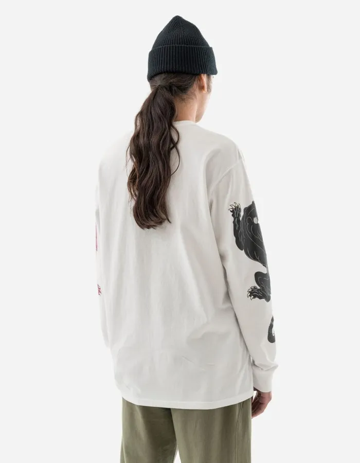 Maharishi Long Sleeve TShirts 1387 Duality Panther LS TShirt White 8211 Men