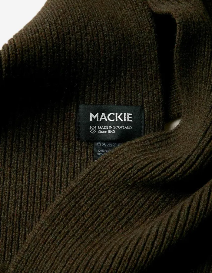 Maharishi Scarves 9278 Knitted MILTYPE Scarf Geelong Wool Mil Olive 8211 Men