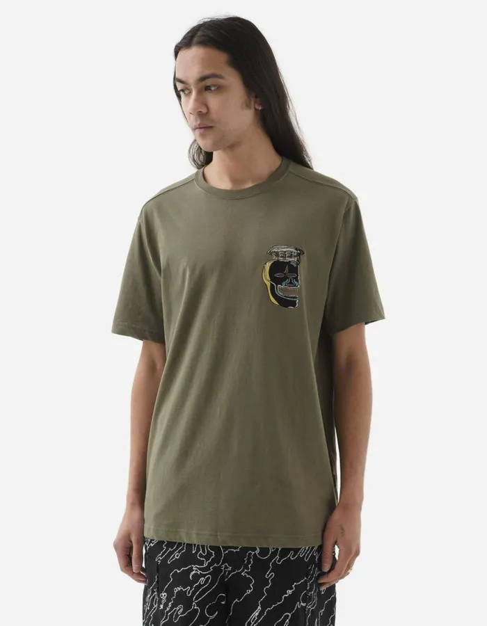 Maharishi Short Sleeve TShirts 5141 Maha Basquiat 5EEP TShirt OliveOG107F 8211 Men