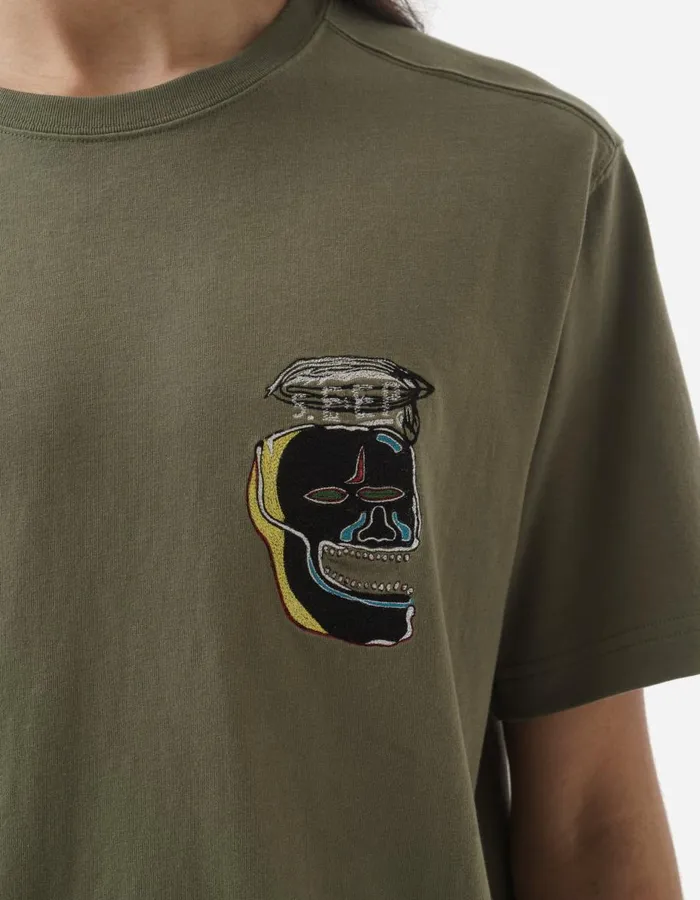 Maharishi Short Sleeve TShirts 5141 Maha Basquiat 5EEP TShirt OliveOG107F 8211 Men