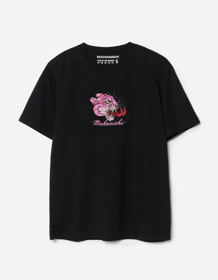 Maharishi Short Sleeve TShirts 5310 Panther Chimera TShirt Black 8211 Men
