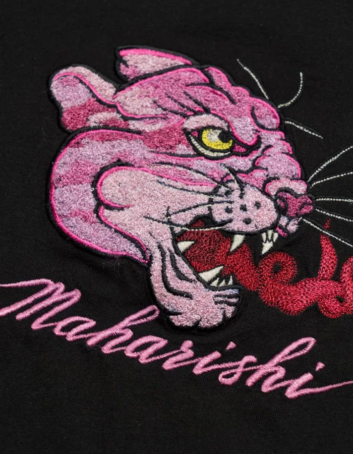 Maharishi Short Sleeve TShirts 5310 Panther Chimera TShirt Black 8211 Men