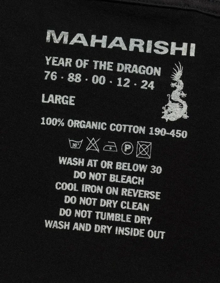 Maharishi Short Sleeve TShirts 5310 Panther Chimera TShirt Black 8211 Men