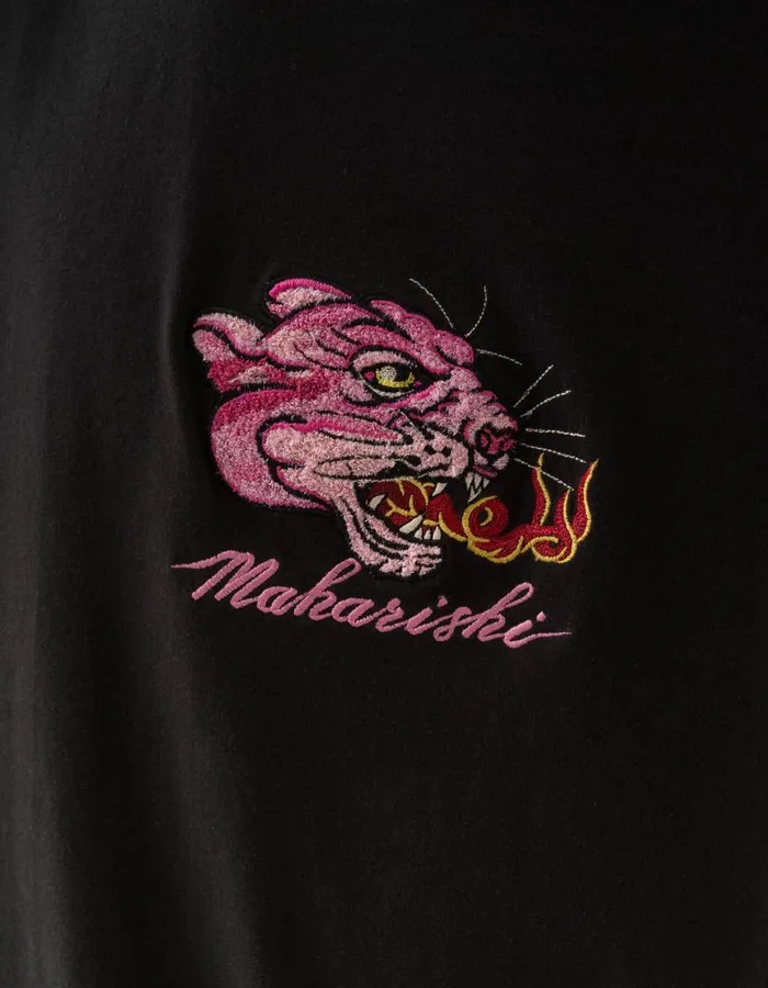 Maharishi Short Sleeve TShirts 5310 Panther Chimera TShirt Black 8211 Men