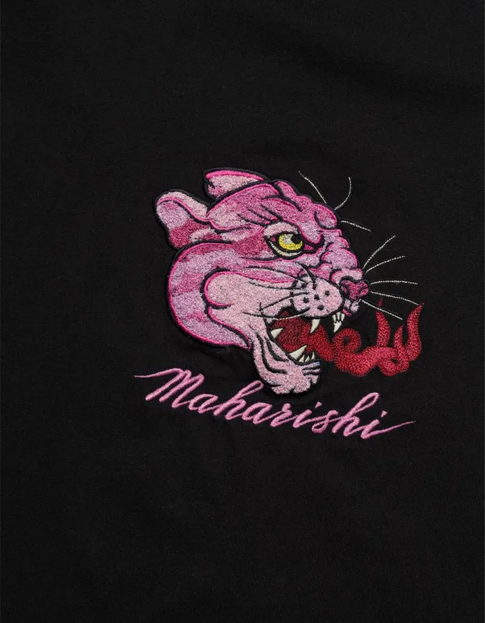 Maharishi Short Sleeve TShirts 5310 Panther Chimera TShirt Black 8211 Men